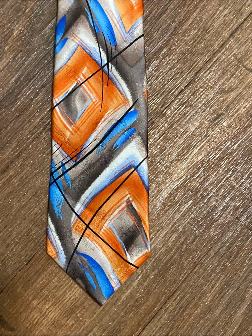 Garcia Mens Silk Neck Tie Modern Furniture Collection 62x3 Abstract Print